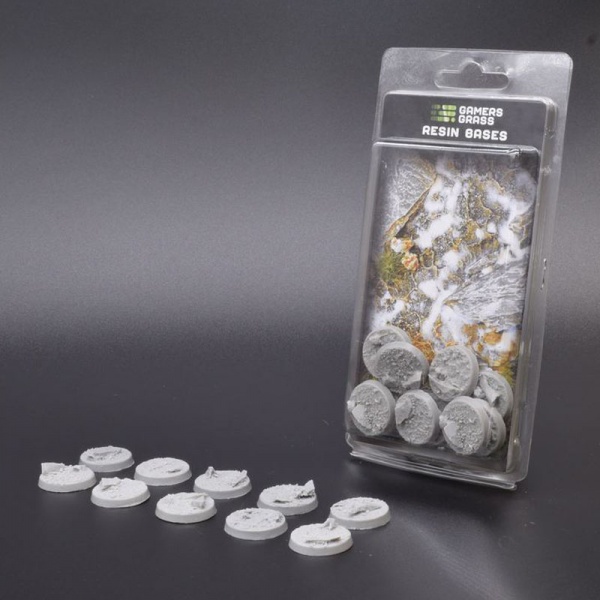Resin Bases, Rocky Fields, 25mm Round (10x)